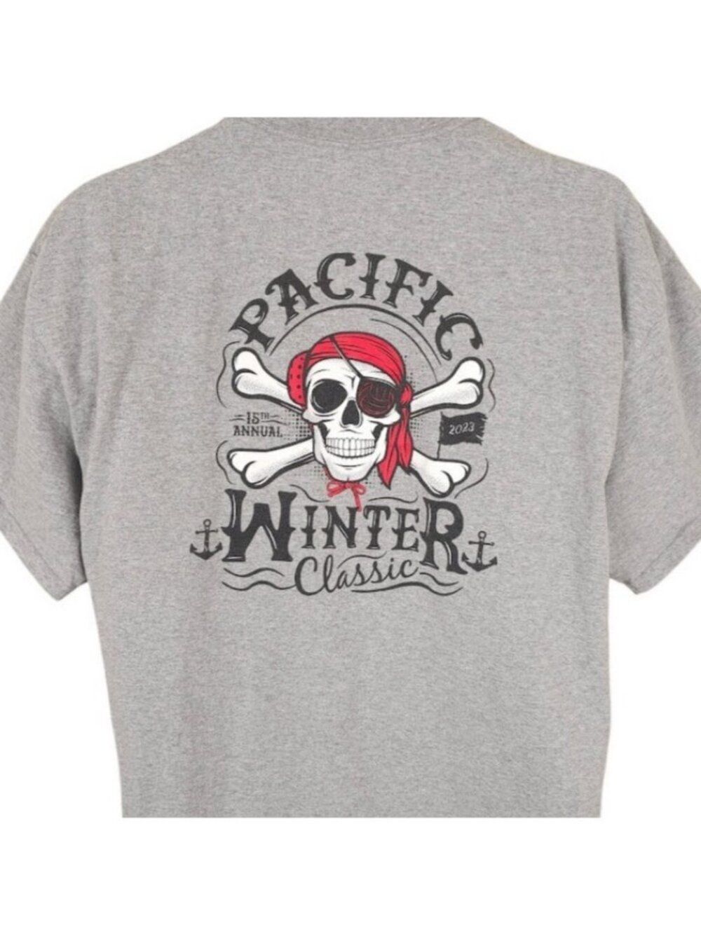 Pacific Water Polo Club T Shirt Mens Size XL Gray Pacific Winter Classic Pirate